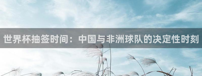 世界杯预选赛欧洲区赛程：世界杯抽签时间：中国与非洲球队的决定性时刻